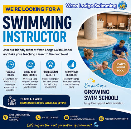 We’re looking for a Swimming Instructor